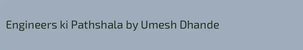 Engineers ki Pathshala by Umesh Dhande